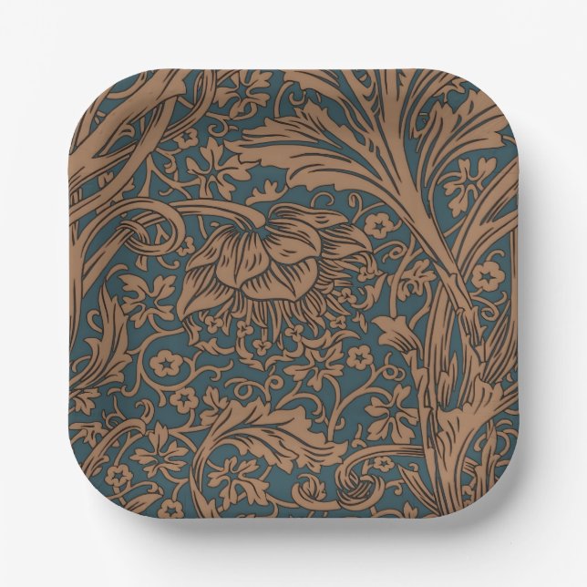 Vintage William Morris Arcadia Nahtlos Pappteller (Vorderseite)