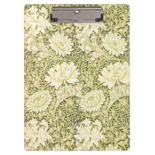 Vintage-William-Morris-Chrysanthemen-Muster Klemmbrett