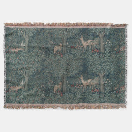 Vintage William Morris Grünwaldtiere Decke