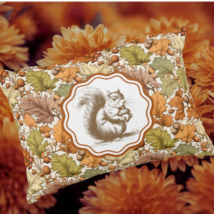 Vintage William Morris Herbstblatt Beeren Eichhörn Kissen Für Draußen