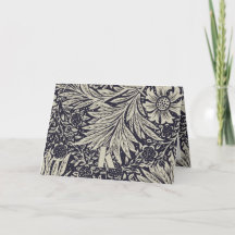 Vintage William Morris Marigold Pattern Note Card