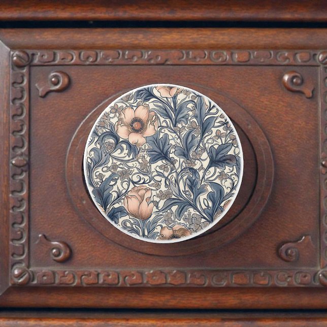 Vintage-William-Morris-Muster Keramikknauf (Von Creator hochgeladen)