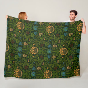Vintage William Morris Veilchen und Akelei Fleecedecke