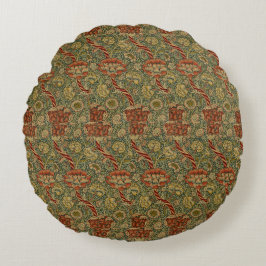 Vintage William Morris Wandle Rundes Kissen