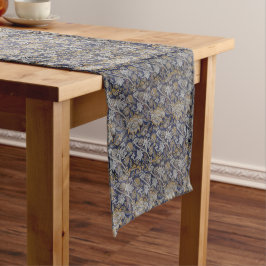 Vintage William Morris Wey Muster Blaue Hintergrun Großer Tischläufer