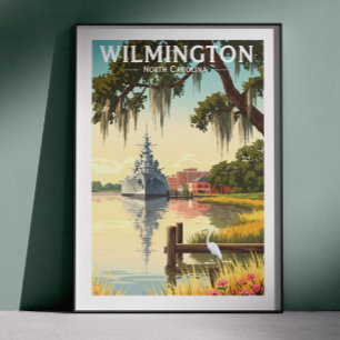 Vintage Wilmington North Carolina Poster