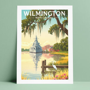 Vintage Wilmington North Carolina Postkarte