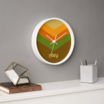 Vintage Windbreaker Color Block Darts Custom Name Uhr<br><div class="desc">A bold, graphic design with colorful shades of green, orange and brown -- with a fun color block to add your name or any text. The stripe pattern is a trendy throwback to windbreakers from the 80s and 90s with punches of color. You can add a name, monogram or other...</div>