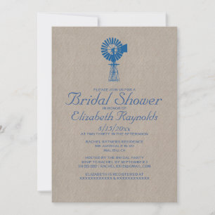 Vintage Windmill Bridal Dusche Einladungen