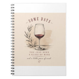 Vintage Wine Lover Notelock | Red Wine Design Notizblock