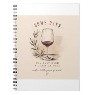Vintage Wine Lover Notelock Red Wine Design Notizblock