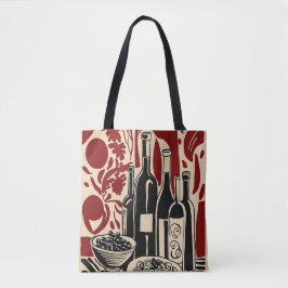 Vintage Wine Tote Bag Tasche