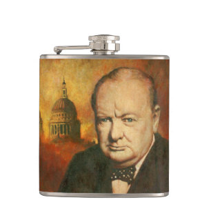 Vintage-Winston-Churchill-Flachmann Flachmann