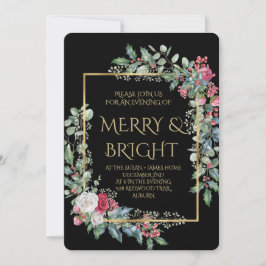 Vintage Winter Botanical Christmas Elegance Einladung