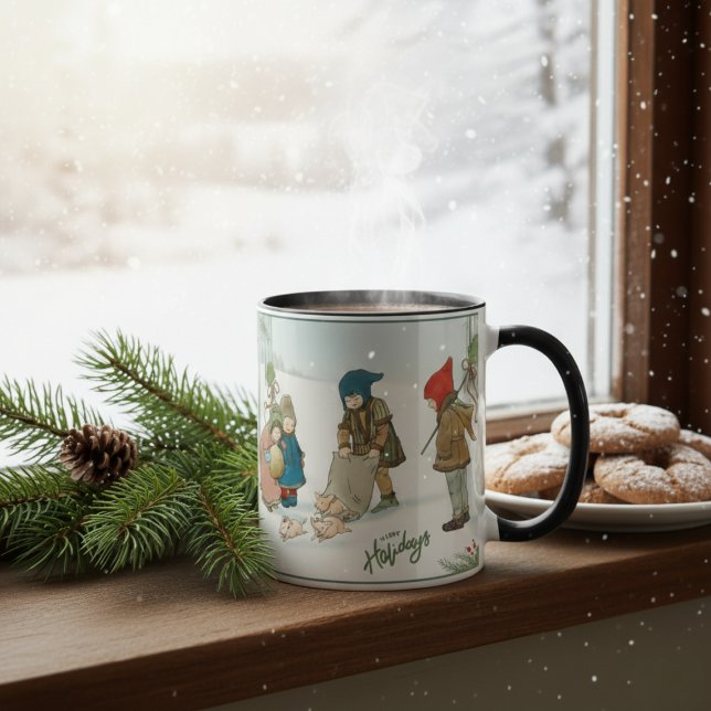 Vintage Winter Holiday Tasse (Von Creator hochgeladen)