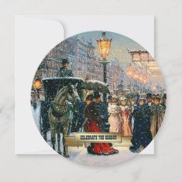 Vintage Winter Pariser Feier Einladung