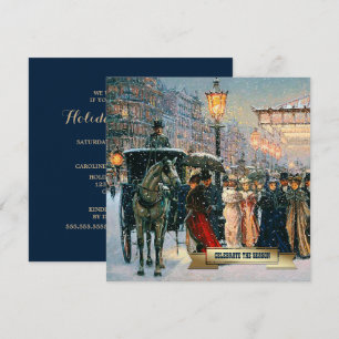 Vintage Winter Pariser Feier Einladung