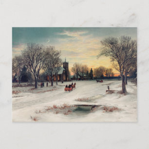 Vintage Winter Postkarte