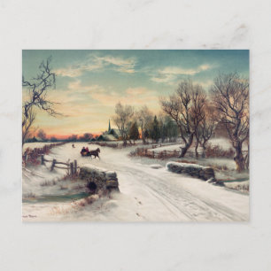 Vintage Winter Postkarte
