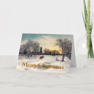 Vintage Winter Weihnachten Frohe Weihnachten