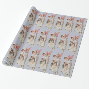 Vintage-Winterengel Geschenkpapier