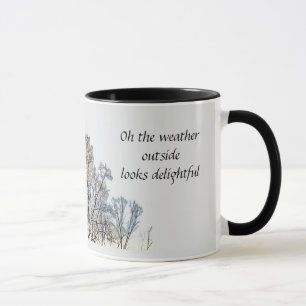 Vintage Winterkaffee-Tasse Tasse