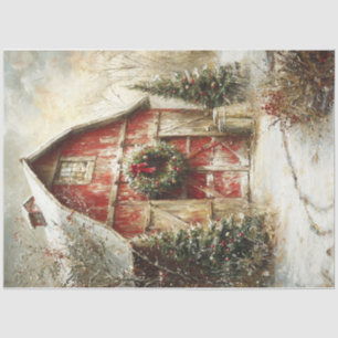 Vintage Wintermauer Seidenpapier