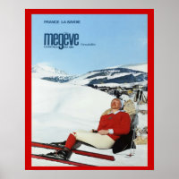 Vintage Wintersportarten, Frankreich, Savoie, Mege