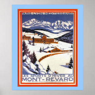 Vintage-Wintersportposter Poster