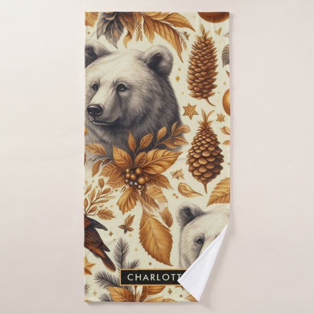 Vintage Wintertiere Badehandtuch (Badehandtuch)
