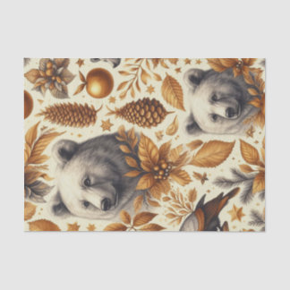 Vintage Wintertiere Seidenpapier