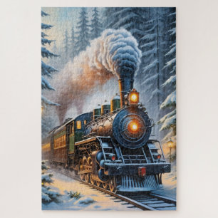 Vintage Winterzug Landschaftskunst