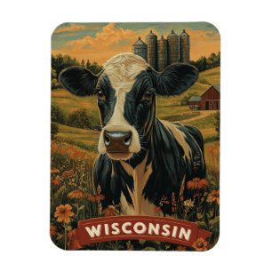 Vintage Wisconsin Patriotischer Geist Magnet