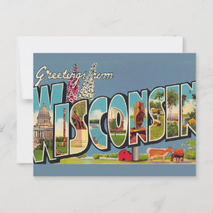 Vintage-Wisconsin-Postkarte Postkarte