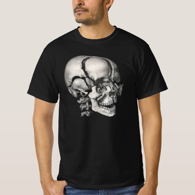 Vintage Wissenschaft menschliche Anatomie, antiker T-Shirt (Vorderseite)