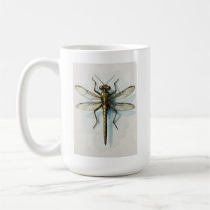 Vintage wissenschaftliche Libellen-Illustration Na Kaffeetasse