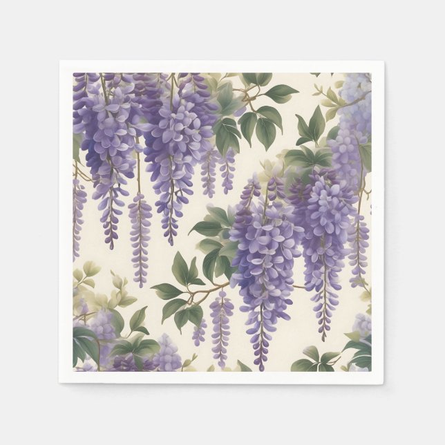 Vintage Wisteria Serviette (Vorderseite)