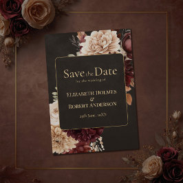 Vintage Witchy Floral Save the Date Einladung