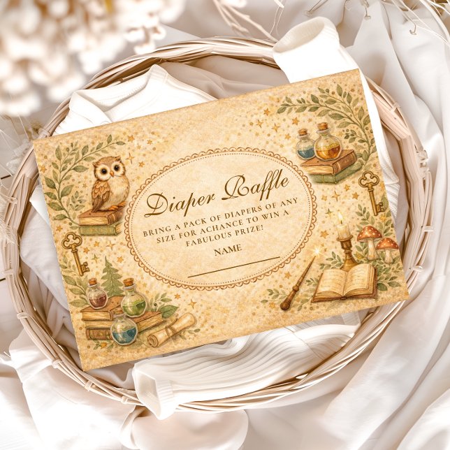 Vintage Wizard MagicDiapper Raffle Begleitkarte (Von Creator hochgeladen)