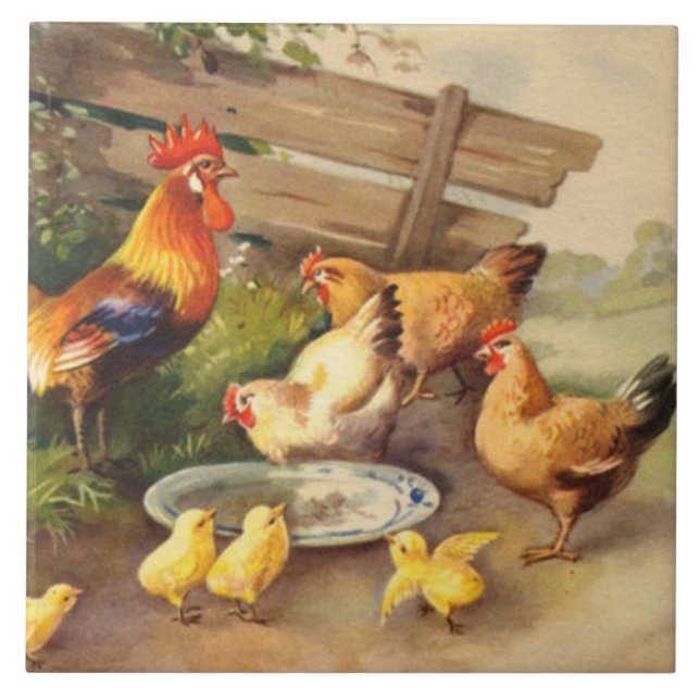 Vintage Wohngestaltung Fliese (Vorderseite)