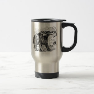 Vintage Wollhaarmammut Personalisiertes Ausgestorb Reisebecher
