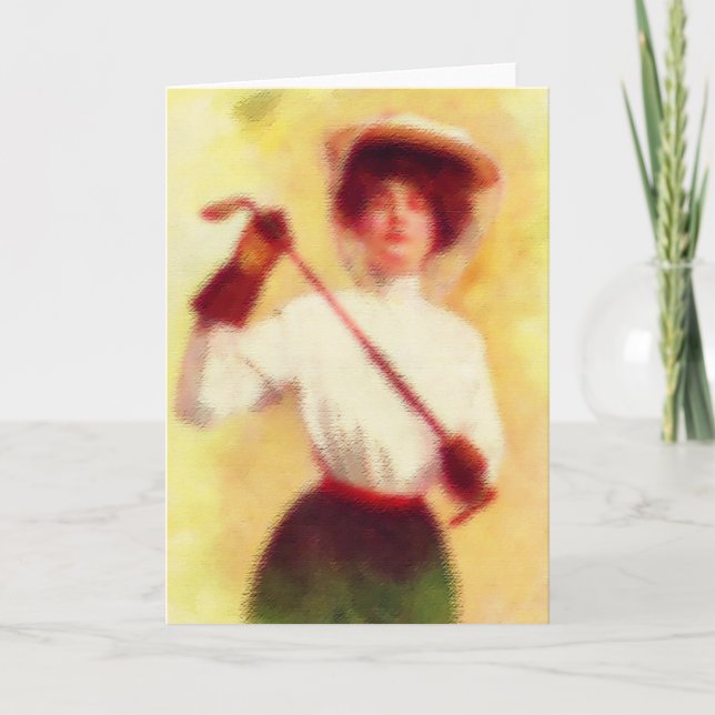 Vintage Women's Golf Fashion Karte (Vorderseite)