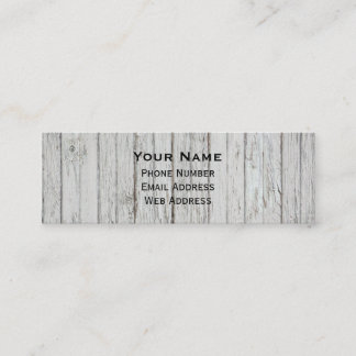 Vintage Wood Background Mini Visitenkarte