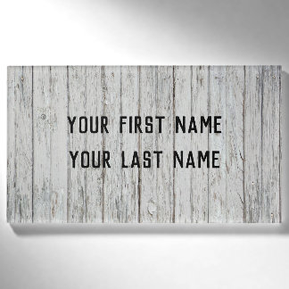 Vintage Wood Background Namenschild