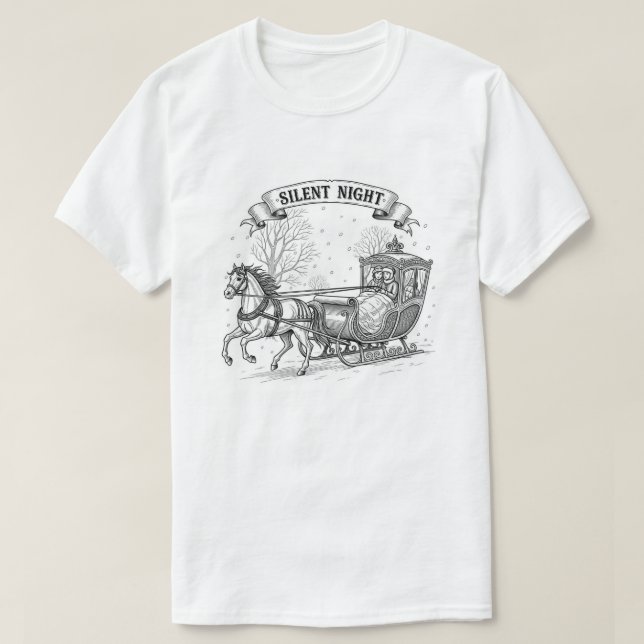  Vintage Woodcut Christmas Tee (Design vorne)