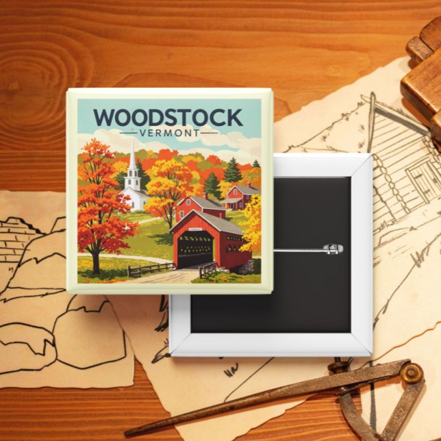 Vintage Woodstock Vermont Button (Von Creator hochgeladen)