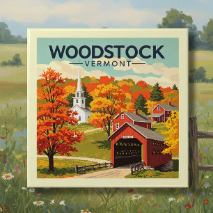 Vintage Woodstock Vermont Fliese