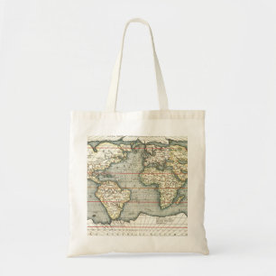 Vintage World Map by Abraham Ortelius 1587-1595 Tragetasche