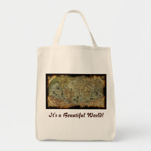 Vintage World Map Totbeutel Tragetasche