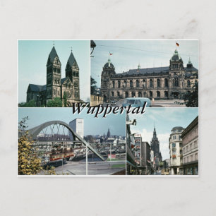 Vintage Wuppertalfoto-Collage Postkarte